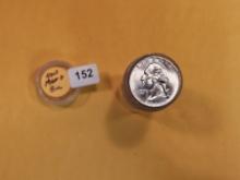 FULL ROLL of Brilliant Uncirculated 1960 Washington Quarters