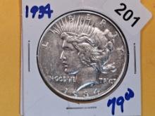 1934 Peace Dollar