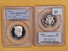 Two Proof PCGS Kennedy half Dollars