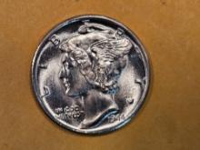 GEM Brilliant Uncirculated 1944-S Mercury Dime