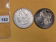 1882 and 1900 Morgan Dollars