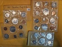 Five Proof or Prooflike Canada Silver GEM Coin Sets