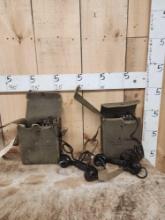 Pair Of WWII Era U.S. Army Field Telephones