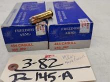 100 Rounds Of .454 Casull Ammunition