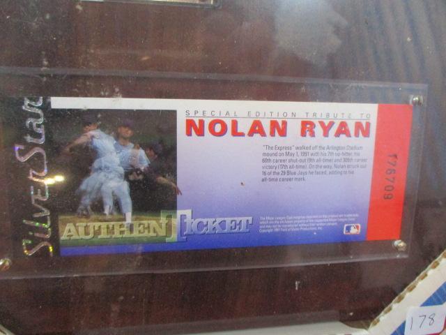 Nolan Ryan Collectors Edition No Hitter Plaque