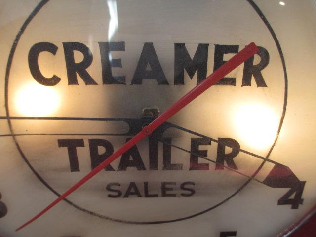 Creamer Trailer Sales Advertising Lightup Clock