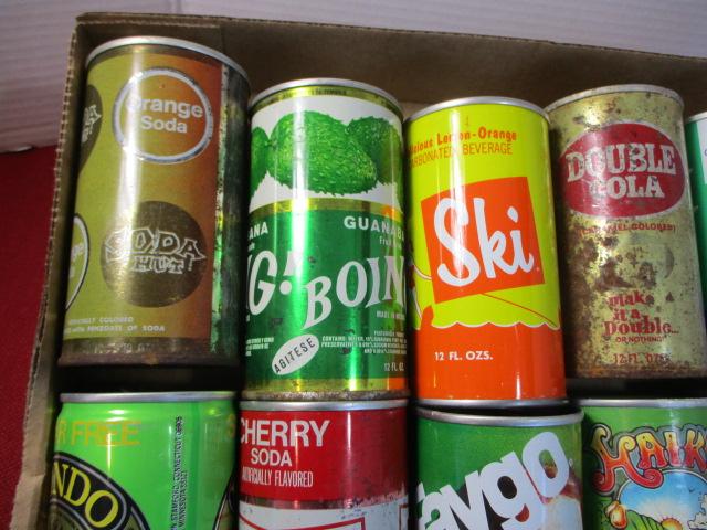 Mixed Advertising Soda/Pop Flat Top Cans-Lot of 12