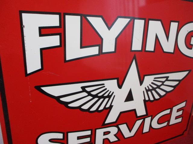 Flying A Service Heavy Metal Advertising Sign