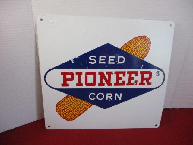 Pioneer Seed Corn  Metal Advertising Sign
