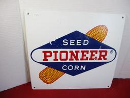 Pioneer Seed Corn  Metal Advertising Sign