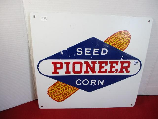 Pioneer Seed Corn  Metal Advertising Sign