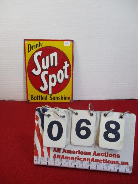 "Sun Spot" Porcelain Advertising Sign