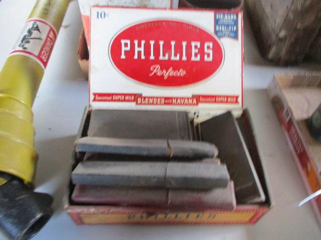 Antique Barber Shop Straight Razors and Sharpening Stones