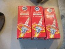 AC Fire Ring Spark Plugs Original NOS Boxes-Lot of 3