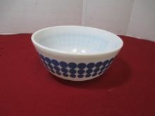 Pyrex 9" Blue Polke Dot Mixing Bowl-B