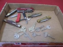 Mixed Pocket Knives & Keys