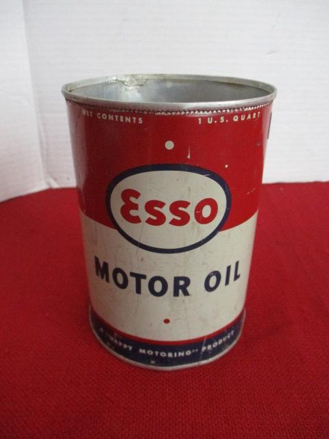 Esso Motor Oil Metal Advertising Can