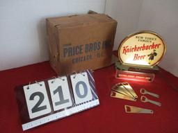 *Knickerbocker Beer Lightup Advertising Display