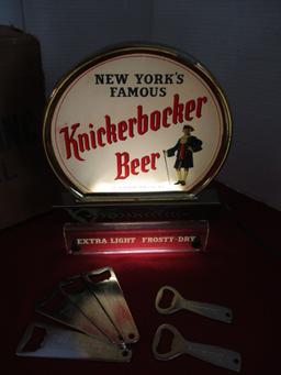 *Knickerbocker Beer Lightup Advertising Display
