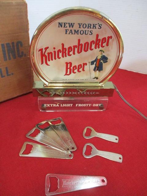 *Knickerbocker Beer Lightup Advertising Display