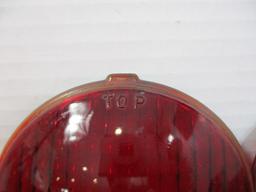 L.L. Co. 1968 #2966 4" Red Taillight Glass Lenses Pair