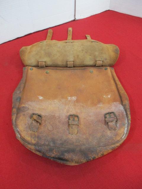 U.S. Marked Leather Saddle Bag