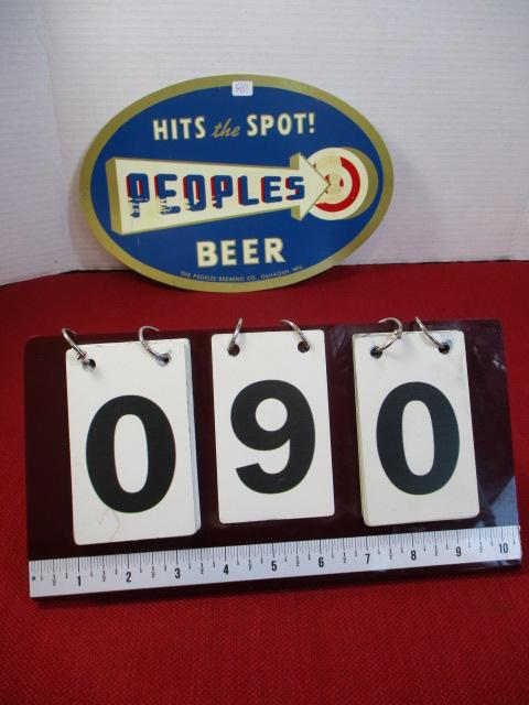 The People's Brewing Oval Advertising Sign