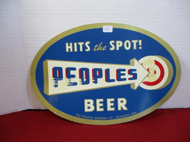 The People's Brewing Oval Advertising Sign