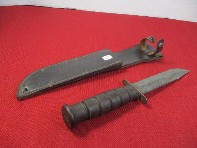 U.S. WWII Camillus Fighting Knife with Sheath