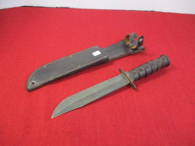 U.S. WWII Camillus Fighting Knife with Sheath