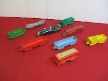 Auburn Rubber Toys  Trains Set