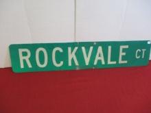 Rockvale Court Vintage Reflective Road Sign