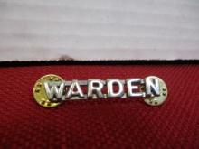 Original Prison Warden I.D. Pin