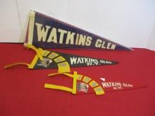 Watkins's Glenn New York 1948 Pennants w/ Native American Graphics