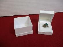 Artisan Designed Pyramid Ring w/ Cabochon Stone