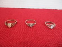 Sterling Silver Mixed Estate Rings-Lot of 3