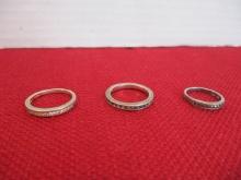 Sterling Silver Mixed Estate Rings-Lot of 3