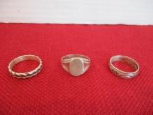 Sterling Silver Mixed Estate Rings-Lot of 3