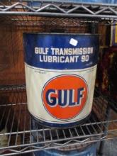 Gulf Oil 25 Lb. Advertising Lubricant Can