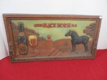 Biere Black Horse Ale High Relief Advertising Sign