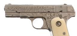 John Adams Sr. Engraved Colt 1903/08 .380 Pistol