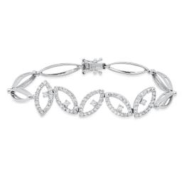 18K White Gold Setting with 1.01ct Diamond Ladies Bracelet