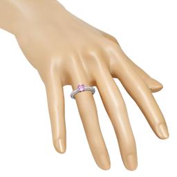 18K White Gold Setting with 0.93ct Pink Sapphire and 0.83ct Diamond Ladies Ring