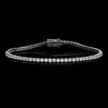 14K White Gold and 3.98ct Diamond Bracelet