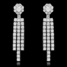 18K White Gold and 2.55ct Diamond Earrings