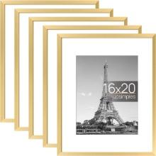 Upsimples 16x20 Picture Frame [Set of 5], Gold-Tone.  Retail $50.00