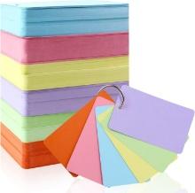 600 Sheets Heavy Index Cards, 3 x 5 Inch Note Cards with Hole, Colorful, Retail $25.00