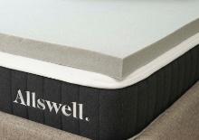 Allswell 3" Sleep Cool Memory Foam Mattress Topper Infused with Graphite, Full, Retail $100.00