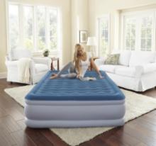 Beautyrest Extraordinaire 18" Inflatable Blow up Air Mattress w/Built-in Pump, Queen, Retail $130.00