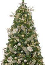 KI Store 7ft Christmas Tree with Decorations and Lights Remote and Timer, $79.99 MSRP